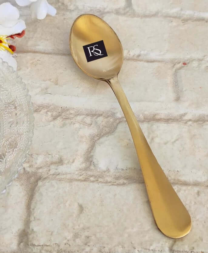 Brass Baby Spoon with Matte Finish Design