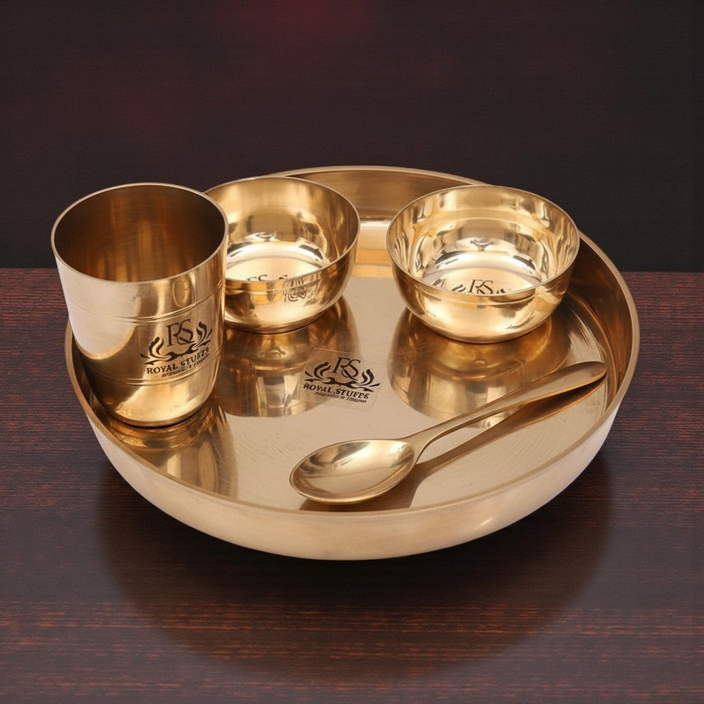 10 Inch Kansa Bronze Bhojan/Dinner/Thali 5 Items