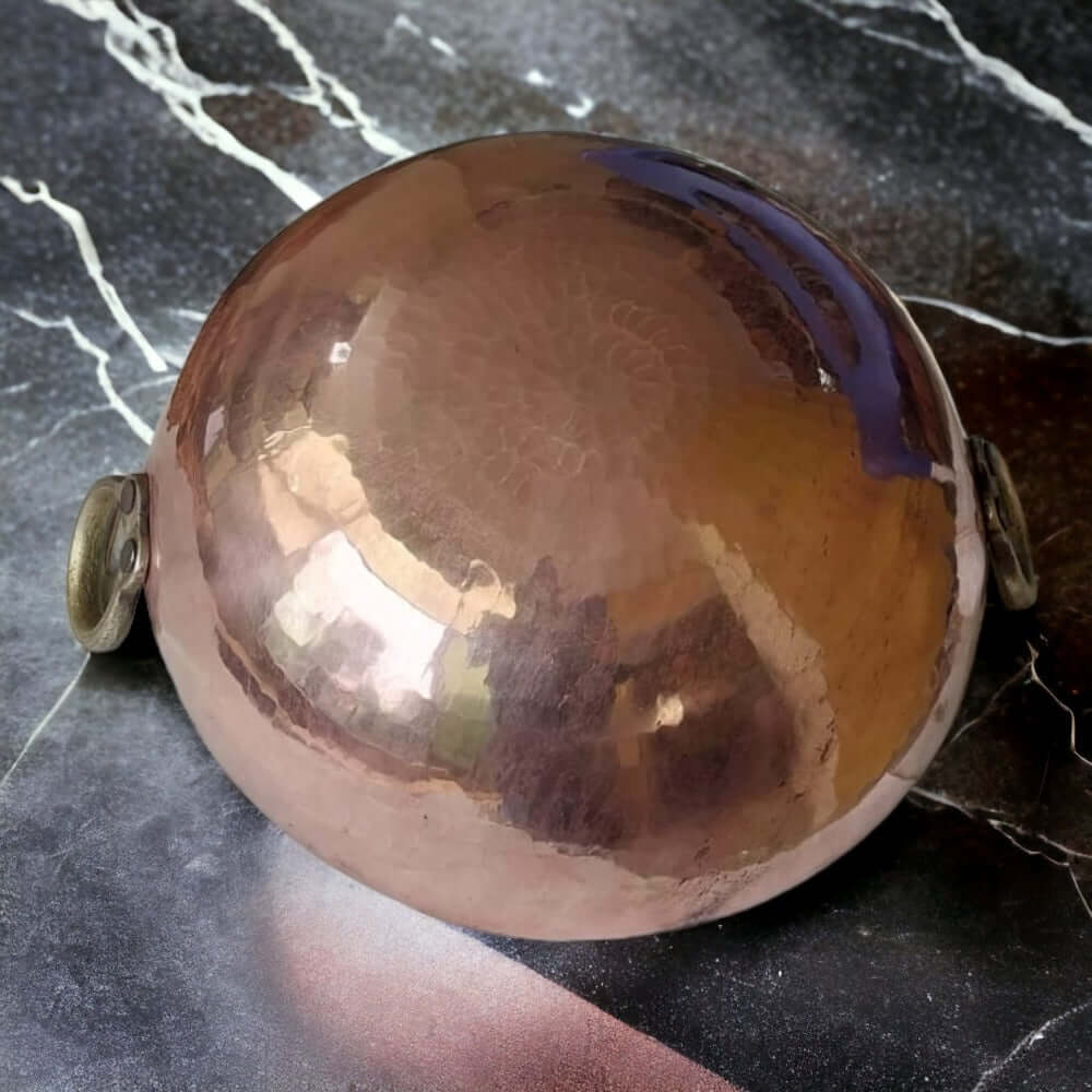 2 Liter Copper Kadai Multi Purpose Hammered Kadhai for Cooking ,Capacity:,Weight: 2.7 kg - Royalstuffs.com