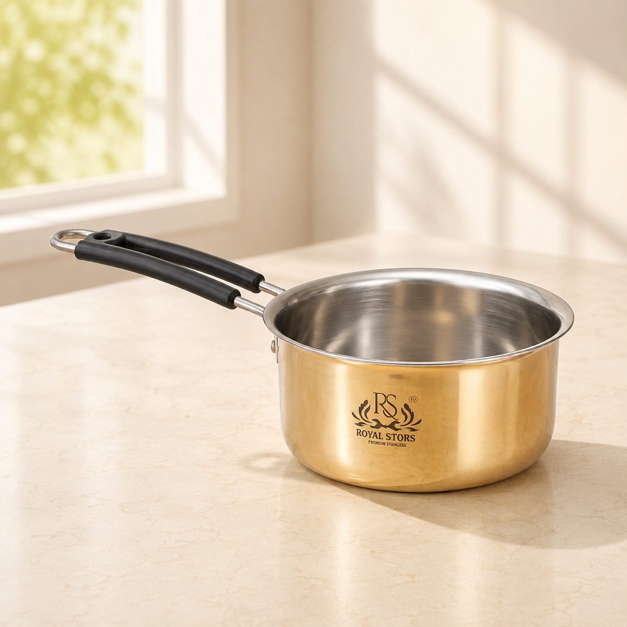 Brass Sauce Pan Tapeli for Milk,Tea with Tin Coating Inner Side Kalai