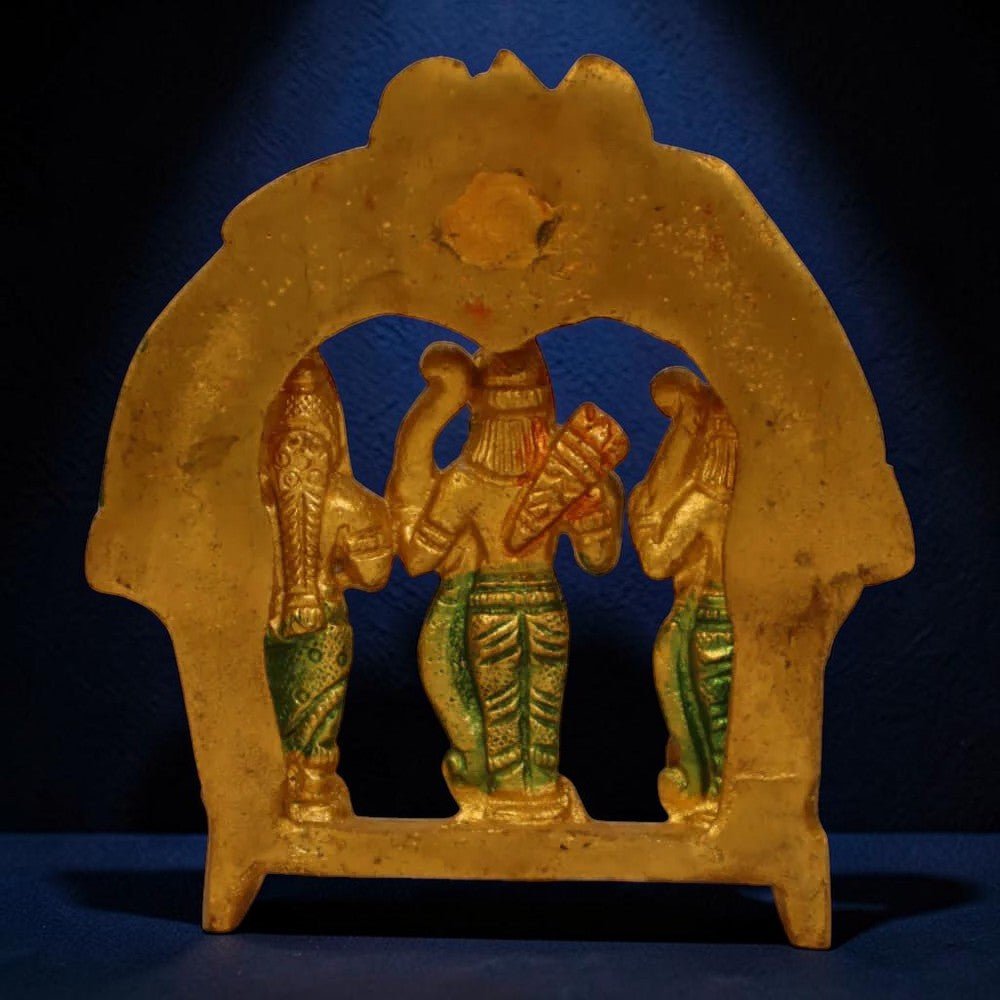 4-Inch Handmade Pure Brass Ram Darbar Idol - Royalstuffs.com