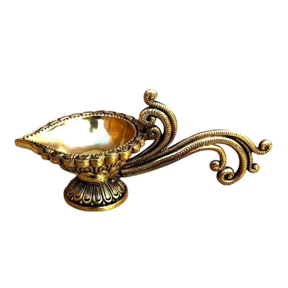 Brass Diya aarti for Pooja Worship Prayer, Oil Diya 1 kg