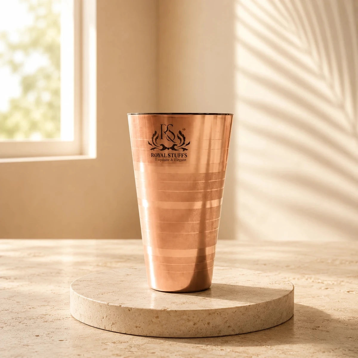 650 ML Copper Water Drinking Glass - Royalstuffs.com