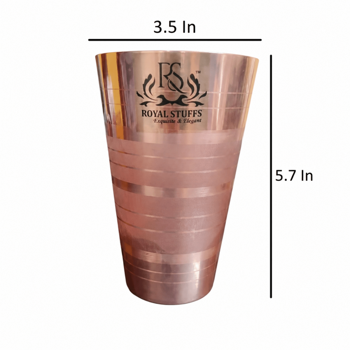 650 ML Copper Water Drinking Glass - Royalstuffs.com