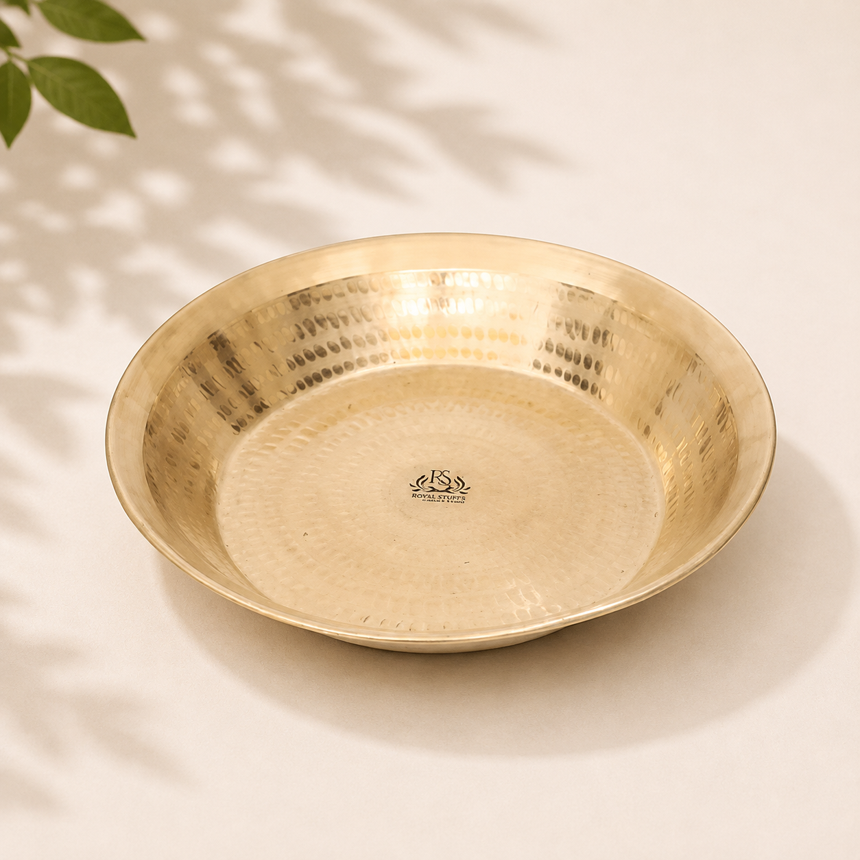Handcrafted Hammered Brass Paraat (Parat) for Dough Kneading | RoyalStuffs