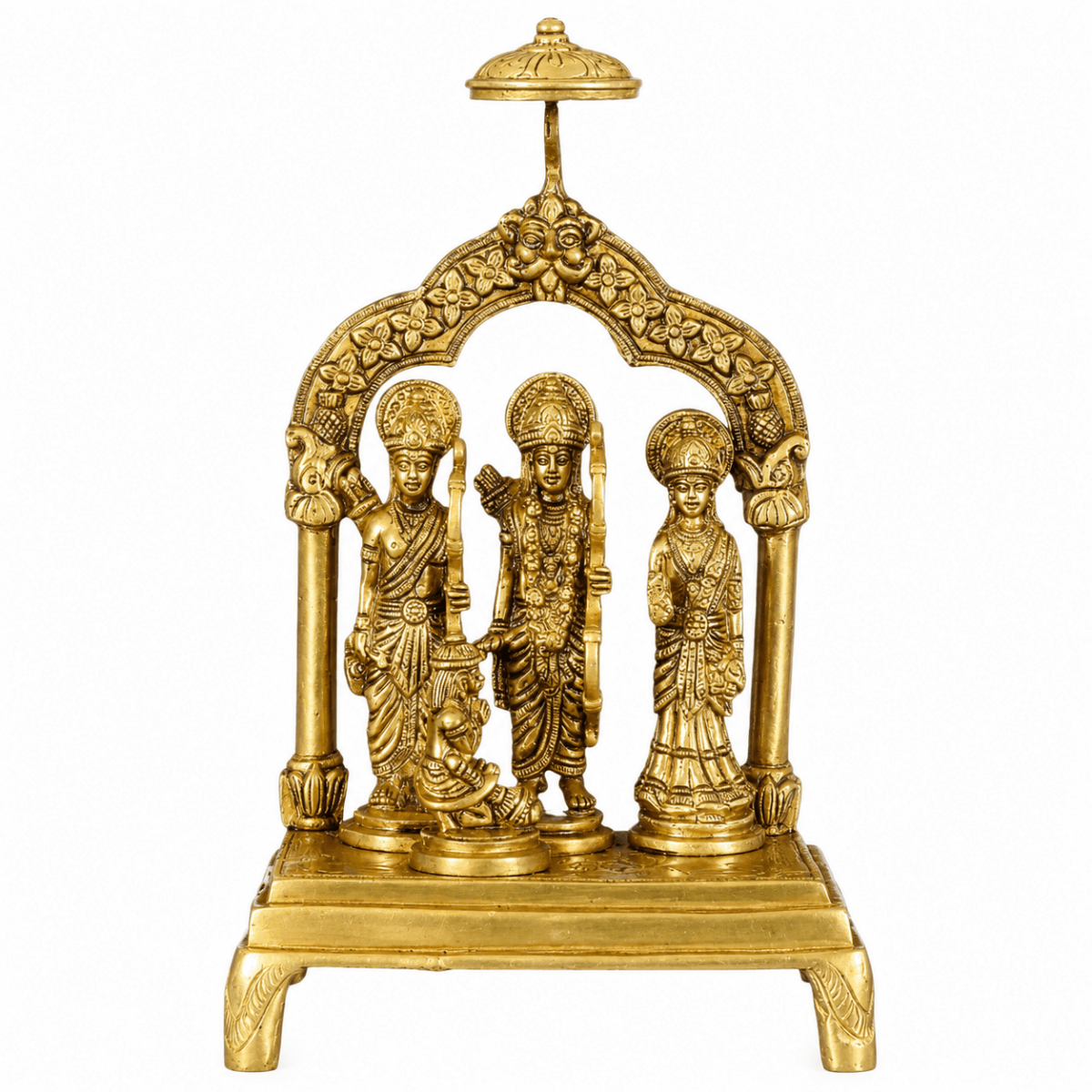 9" Rama Durbar In Brass / Handmade / Made In India, Weight: 1.7 Kg - Royalstuffs.com