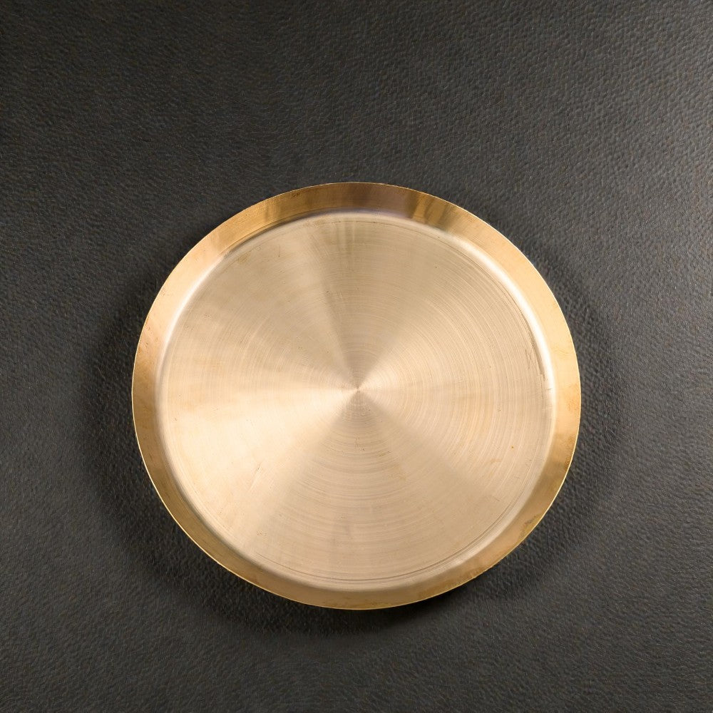 Handmade Pure Kansa Thali (Bronze Plate) – Traditional Indian Dinnerware | RoyalStuffs.com