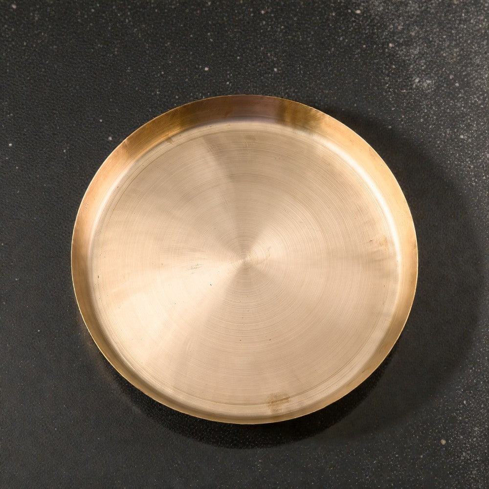 Handmade Pure Kansa Thali (Bronze Plate) – Traditional Indian Dinnerware | RoyalStuffs.com