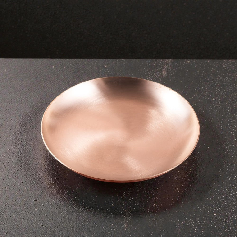 10.5-Inch Pure Matt Finish Bronze Kansa Plate Set - Set of 4