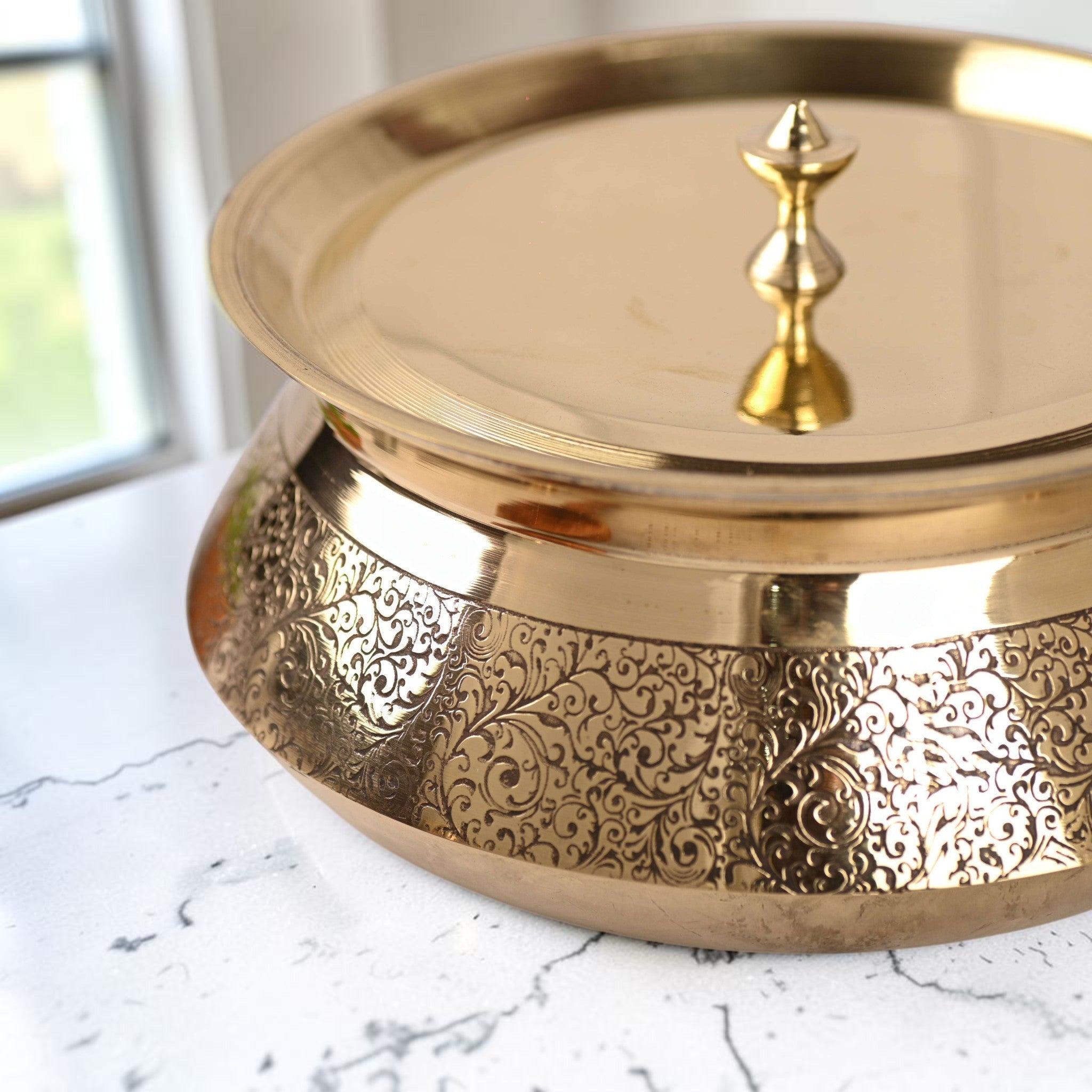 Brass Royal Handi with Lid