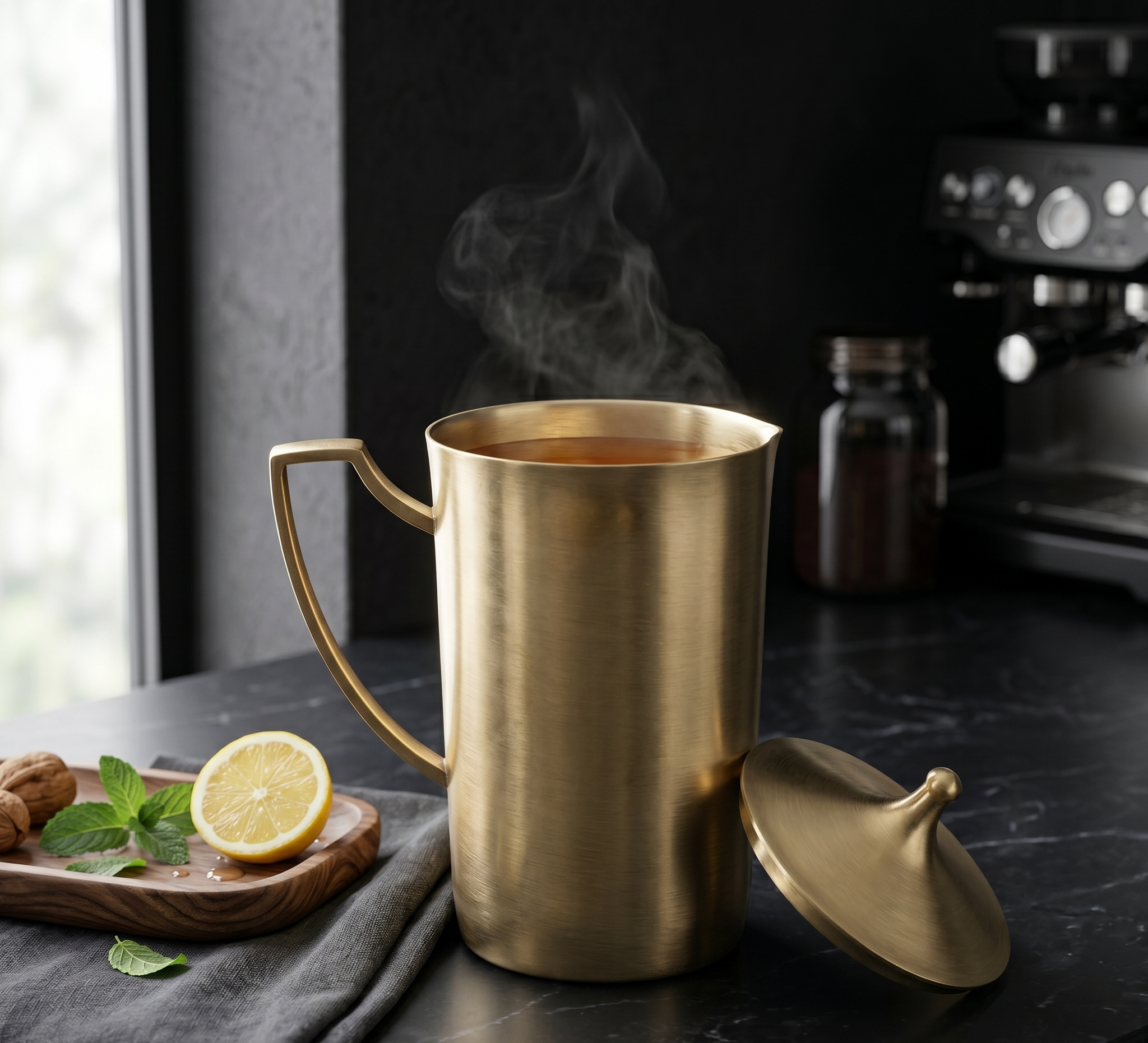 Handcrafted Kansa (Bronze) Jug with Matte Finish | Premium Traditional Bronze Water Pitcher | 1.4 Kg