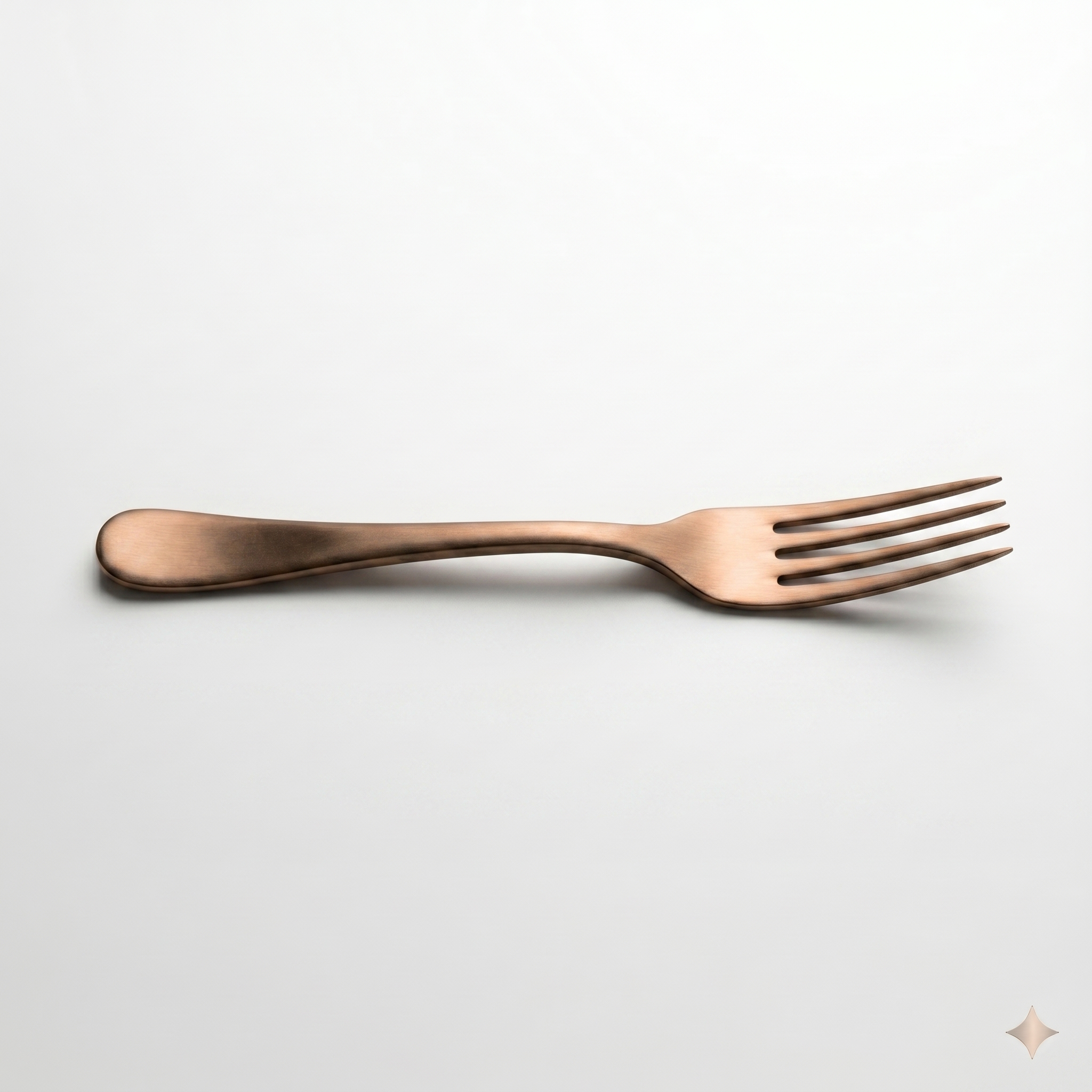 RoyalStuffs Handmade Pure Kansa Fork – 5.8 Inch Traditional Bronze Dining Fork