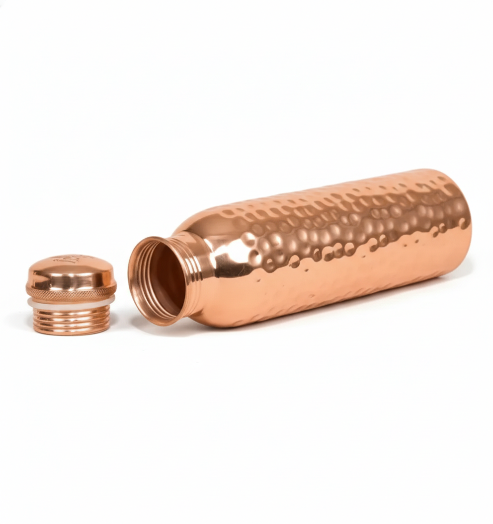 Hammered Copper Water Bottle, 950 ml