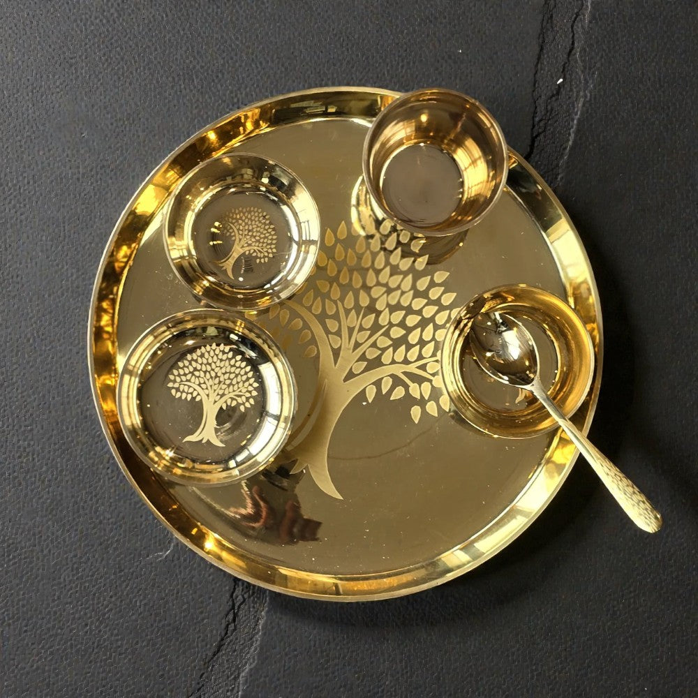 Designer Kansa Thali Set