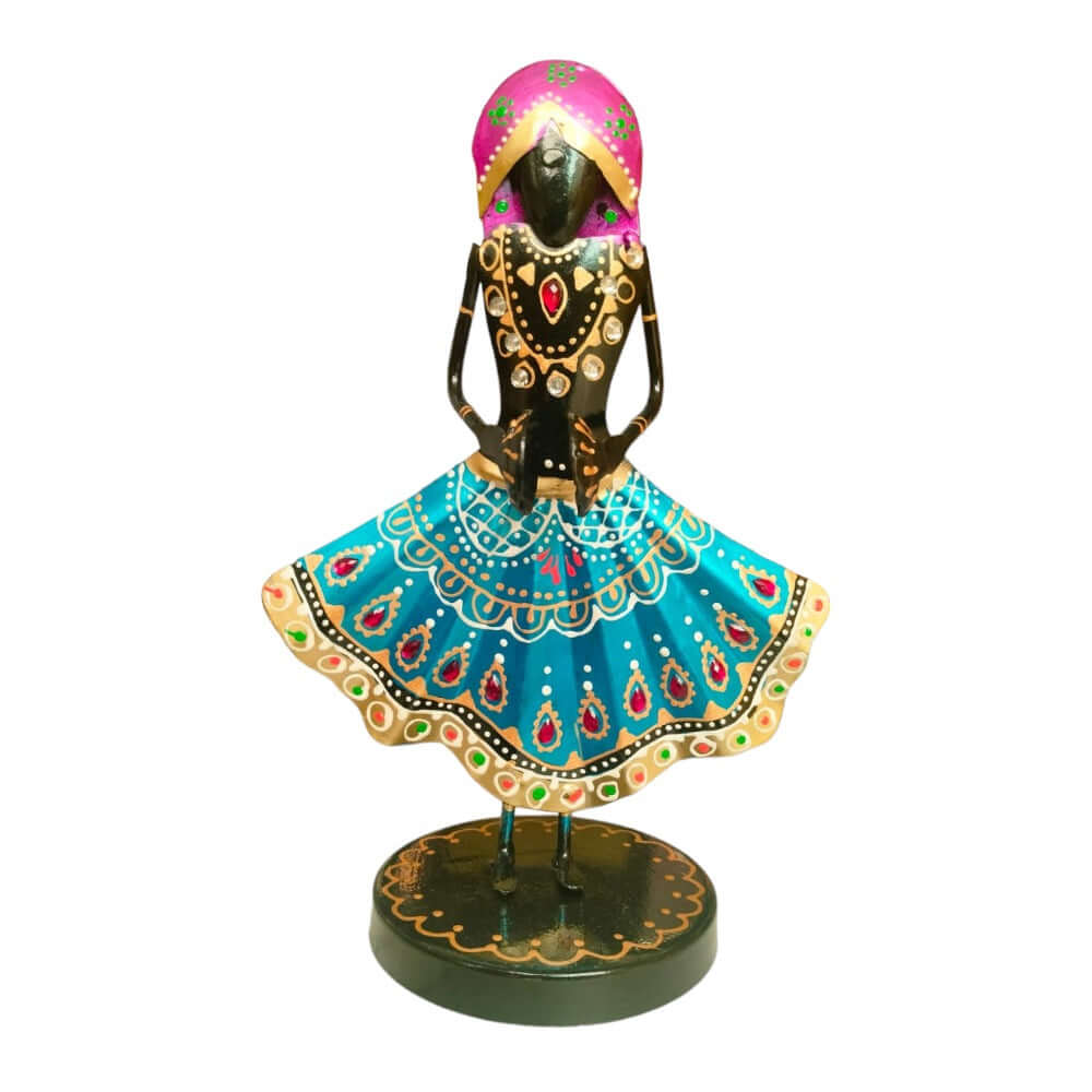 Set of 3 Musician Figurine Showpiece Iron  for Shelf Décor & Gifts, 9.5 Inch (Multicolor)