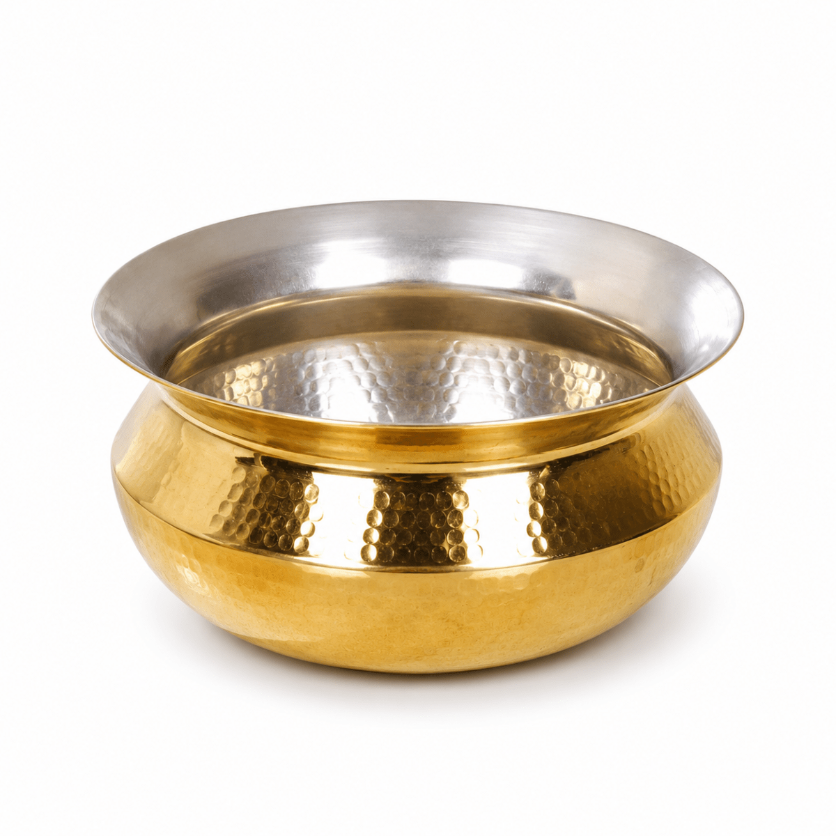 Authentic Brass Sipri Handi with Kalai Coating | Heavy Bottom Vessel | 4 Sizes - Royalstuffs.com