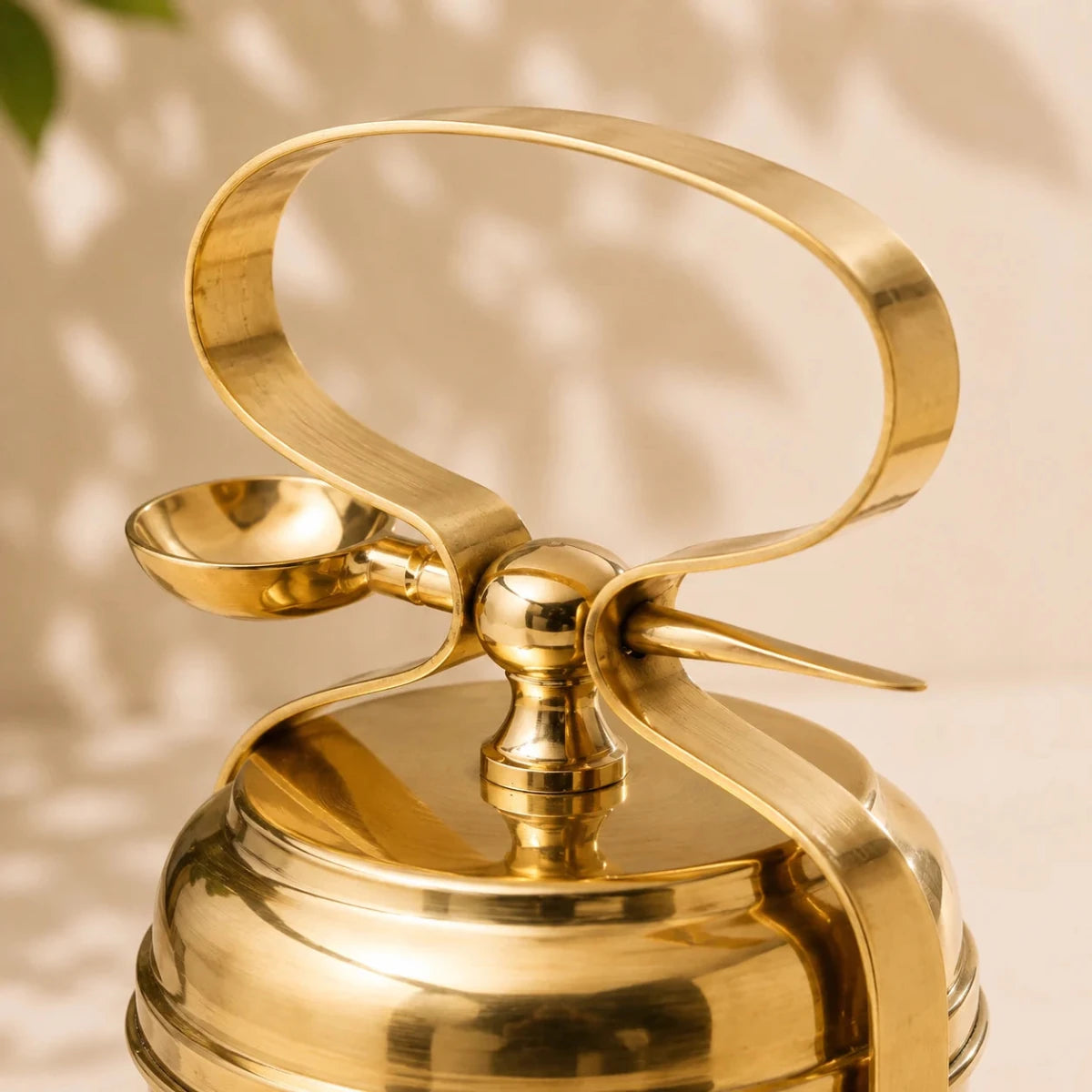 Brass 3 Tier with Tin Lining Four Compartments Office Tiffin Lunch Box by RoyalStuffs.com - Royalstuffs.com