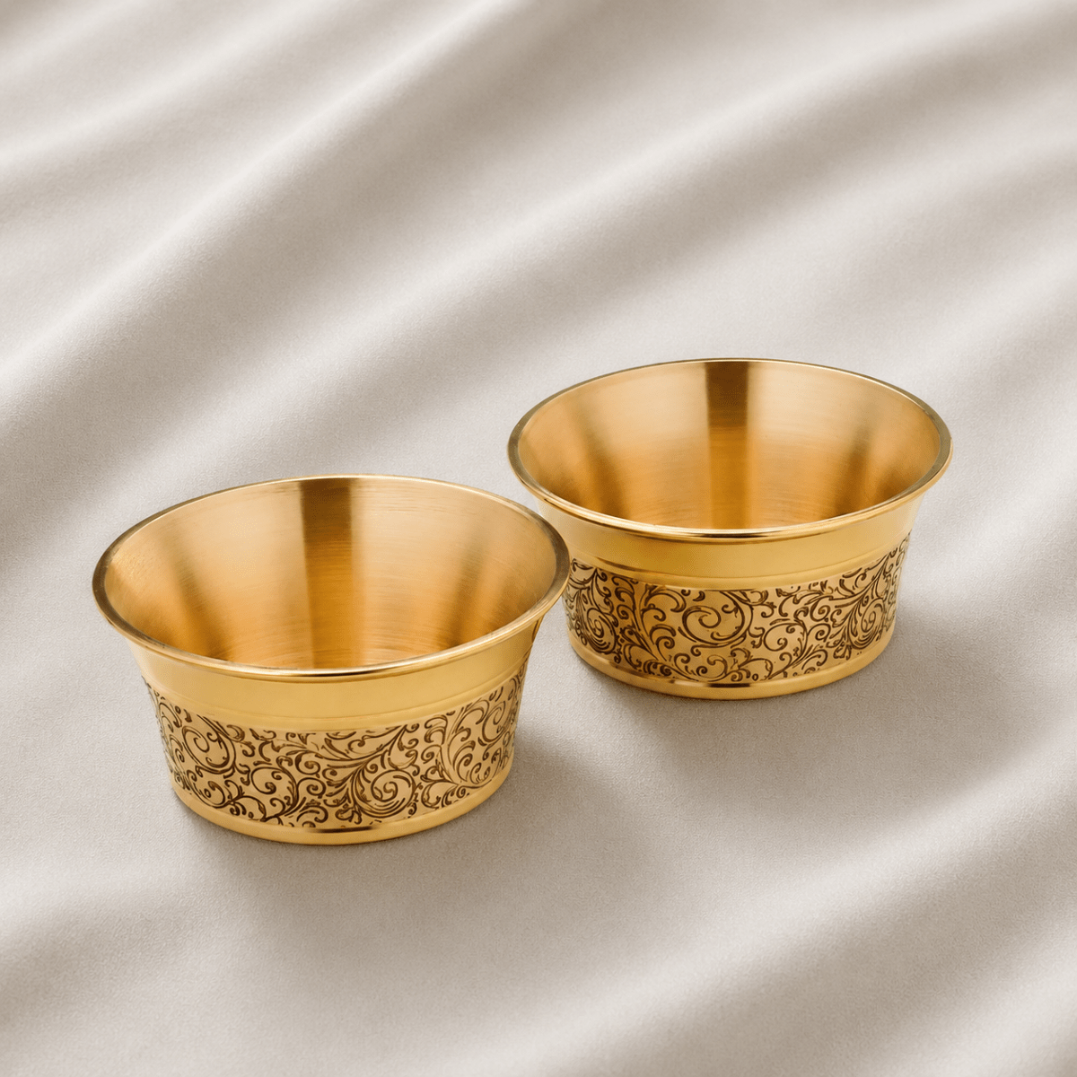 Brass 57 Pcs Engraved Dinner Set – Luxury Festival Special - Royalstuffs.com