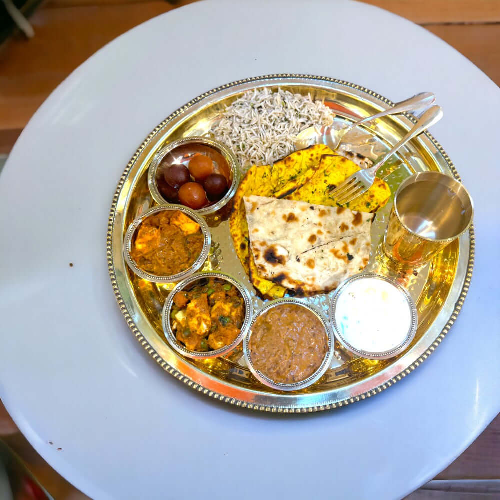 Brass Bhojan Thal Set - Royalstuffs.com