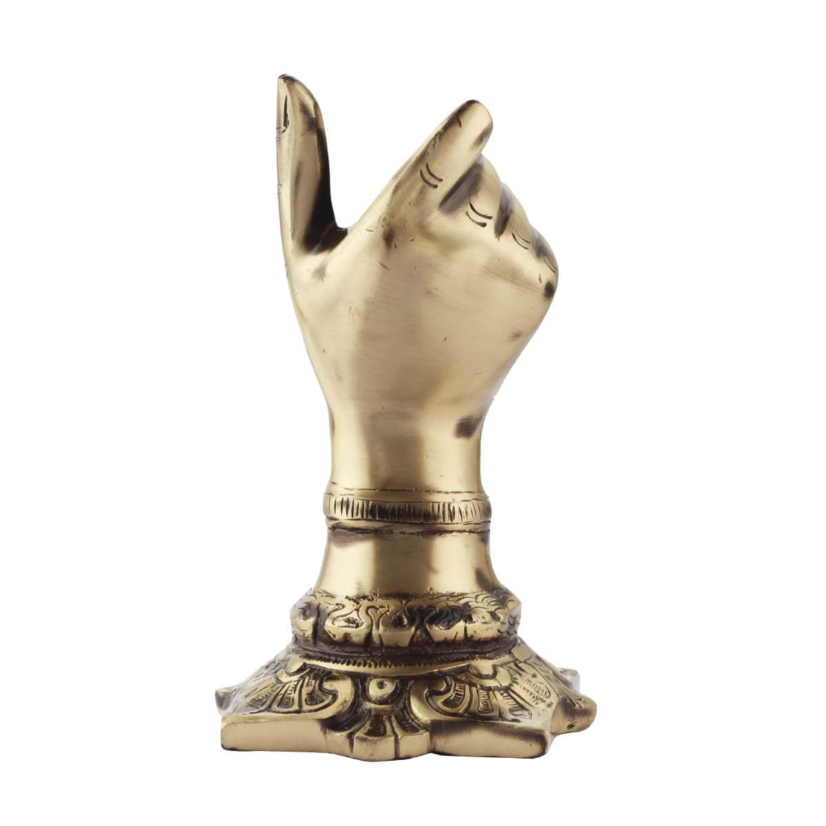 Brass Hand Shape Stylish Pen Pencil Holder - Royalstuffs.com