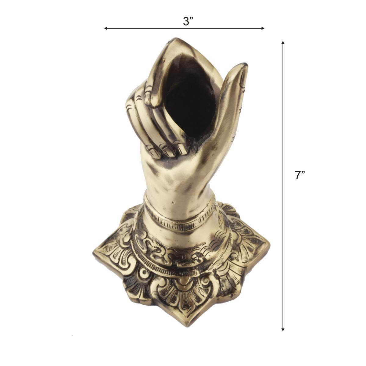 Brass Hand Shape Stylish Pen Pencil Holder - Royalstuffs.com