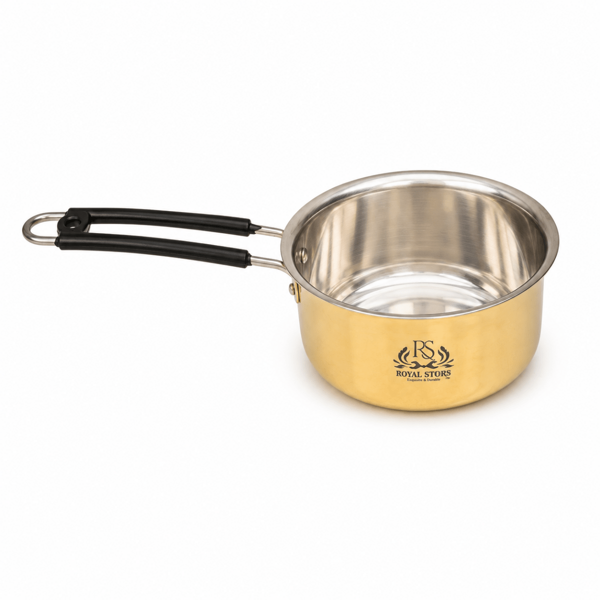 Brass Sauce Pan Tapeli for Milk,Tea with Tin Coating Inner Side Kalai - Royalstuffs.com