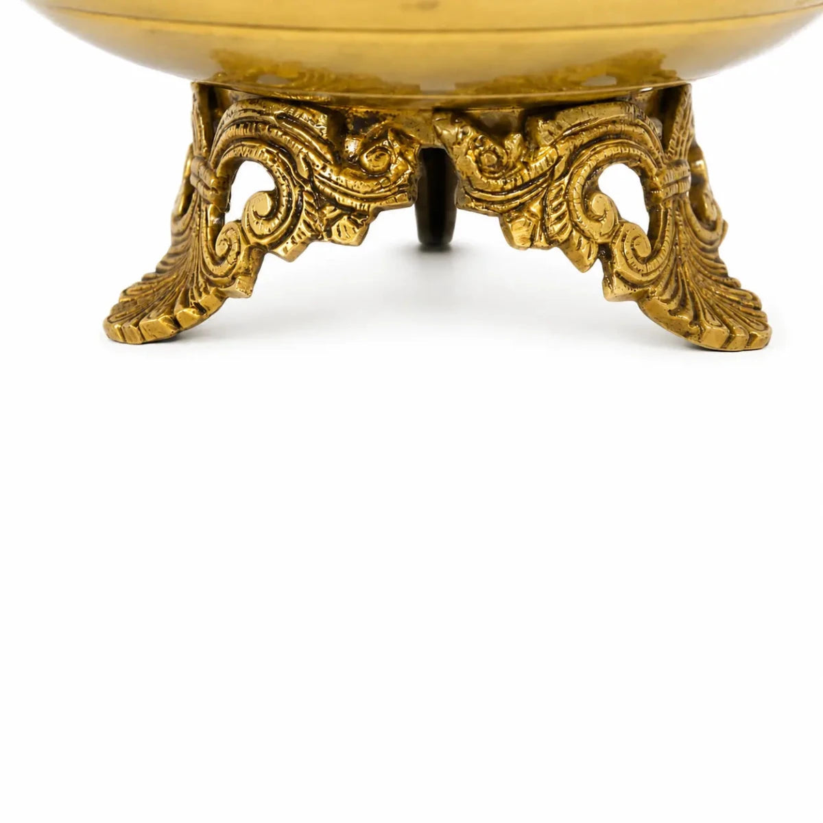Brass Urli Bowl with Bells | Ethnic Design Pot for Home Decor| Flowers Candle Lamps | for Temple, Room, Traditional, Diwali Decoration, Gift, Showpiece (8.2 inches, 2 kg, Golden Yellow) - Royalstuffs.com