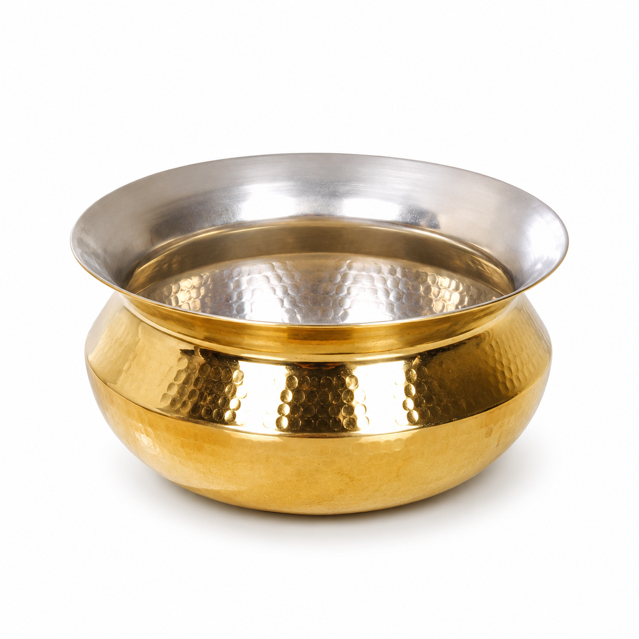 Authentic Brass Sipri Handi with Kalai Coating | Heavy Bottom Vessel | 4 Sizes