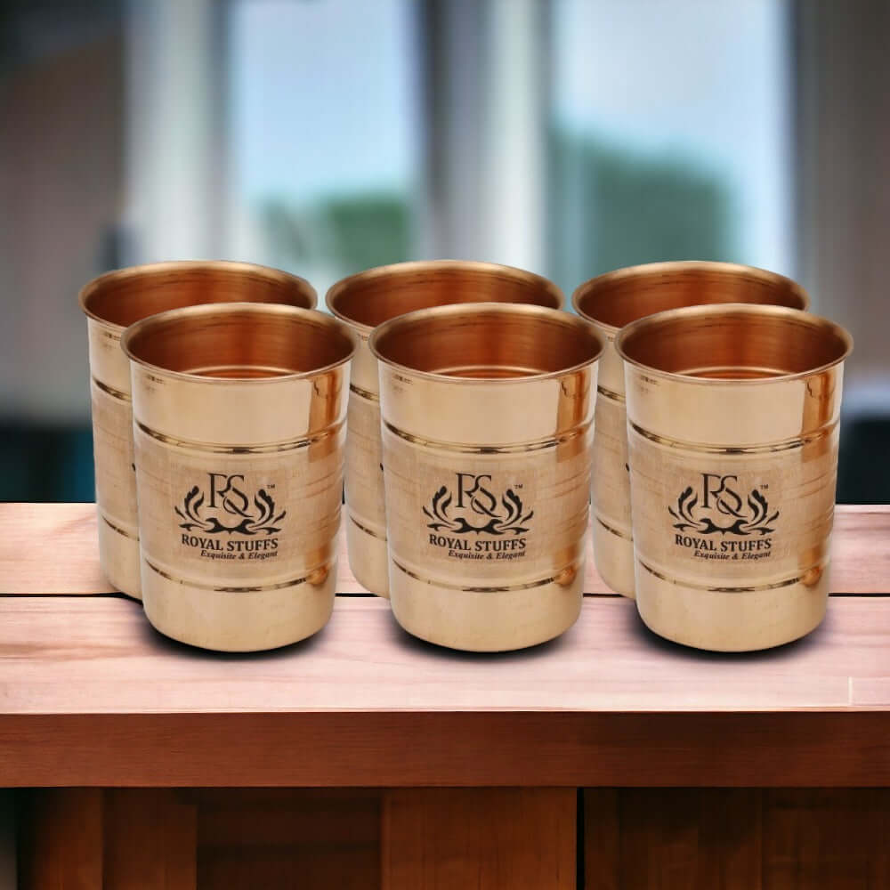Copper Glass Tumbler Tableware, Drinkware, Serveware Set of 6 - Royalstuffs.com