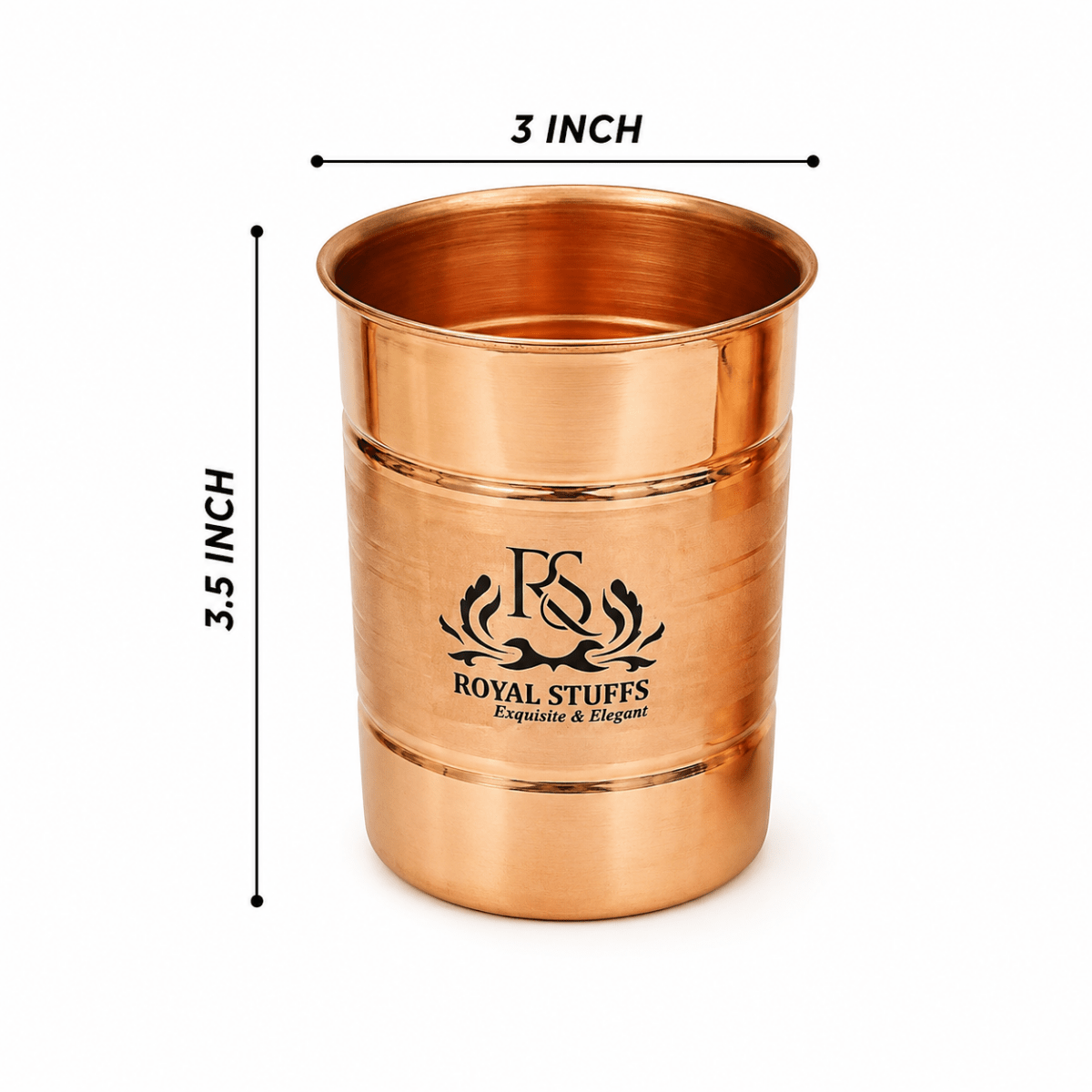 Copper Glass Tumbler Tableware, Drinkware, Serveware Set of 6 - Royalstuffs.com