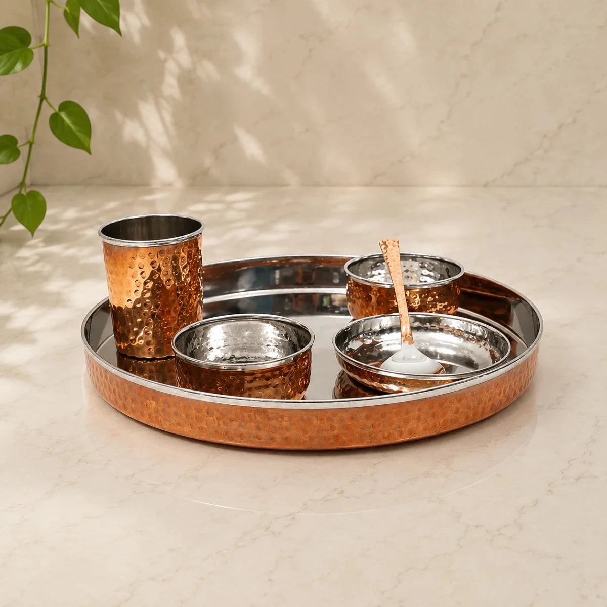 Copper Plated Stainless Steel Dinner Set - Royalstuffs.com