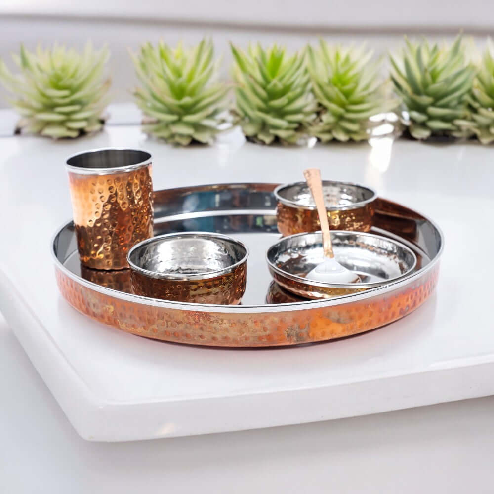Copper Plated Stainless Steel Dinner Set - Royalstuffs.com