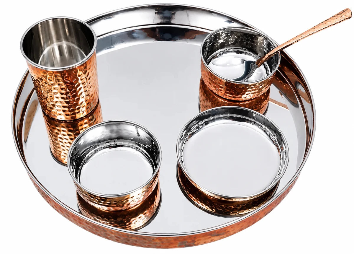 Copper Plated Stainless Steel Dinner Set - Royalstuffs.com