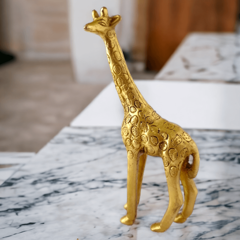 Decorative Brass Giraffe and Calf Statue, Home decor - Royalstuffs.com
