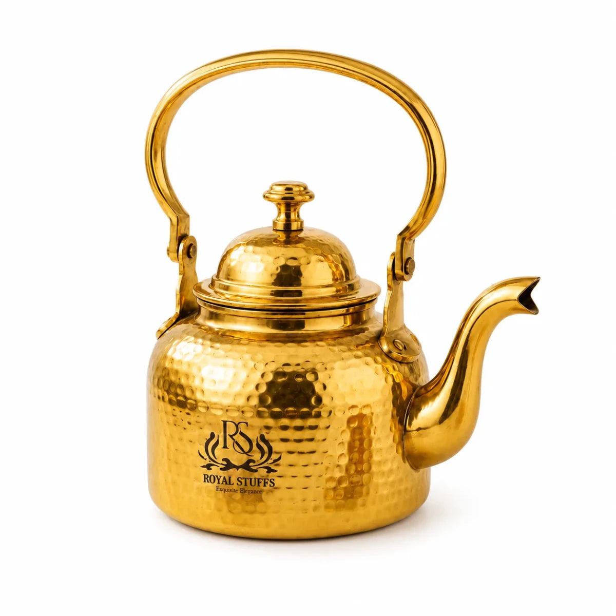 Hammered Antique Designer Brass Tea Kettle Pot Inside Tin Lining, Serving Tea Coffee, Tableware,. - Royalstuffs.com