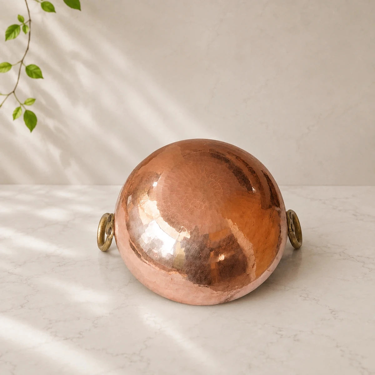 Hammered Copper Kadai - Versatile Cooking Pan for Multi-purpose Use - Royalstuffs.com