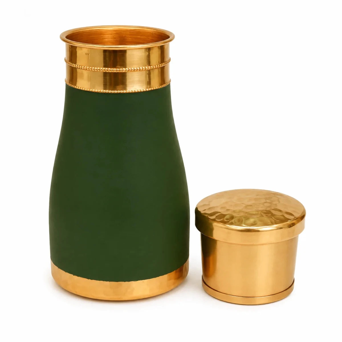 Hammered Velvet Touch Copper Bedside Carafe - 1 Liter - Royalstuffs.com