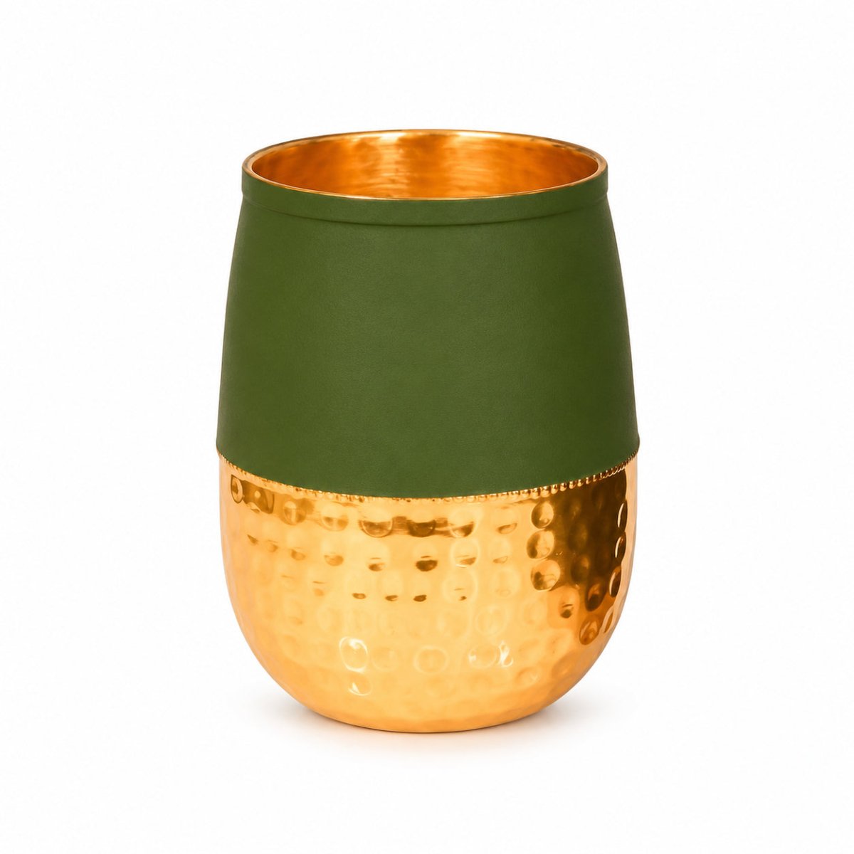 Hammered Velvet Touch Copper Bedside Carafe - 1 Liter with Two Copper Velvet Touch Glass Set - Royalstuffs.com