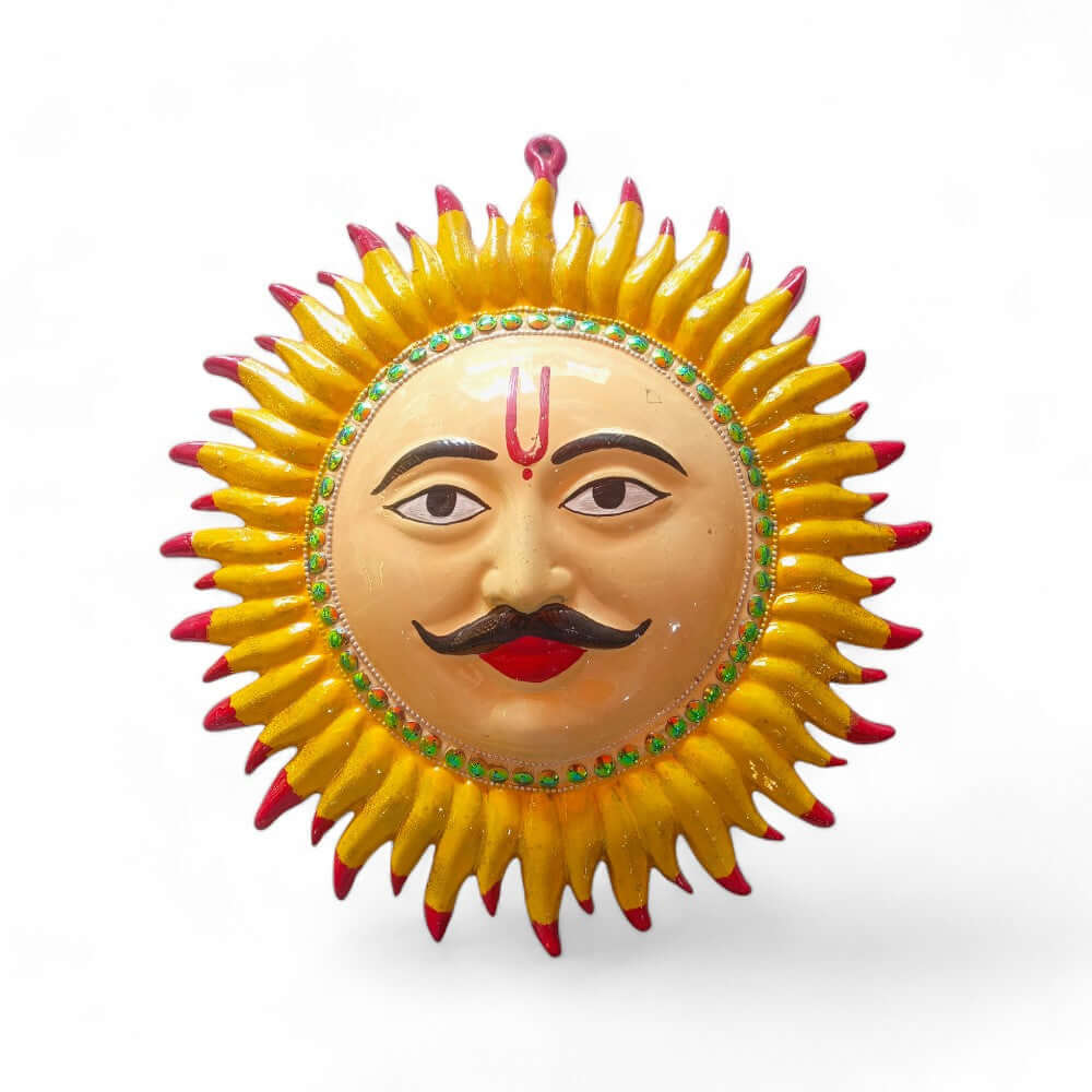 Hand Painted Metal Sun Wall Art - Royalstuffs.com