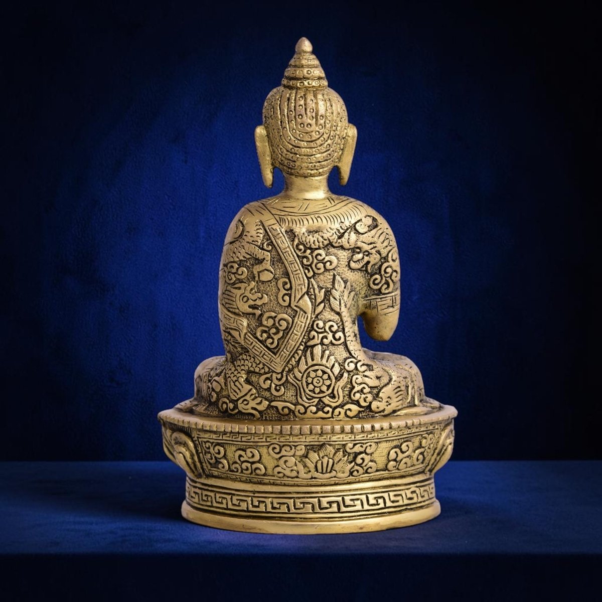 Handcrafted Brass Buddha Sitting Idol (7 Inch) | RoyalStuffs