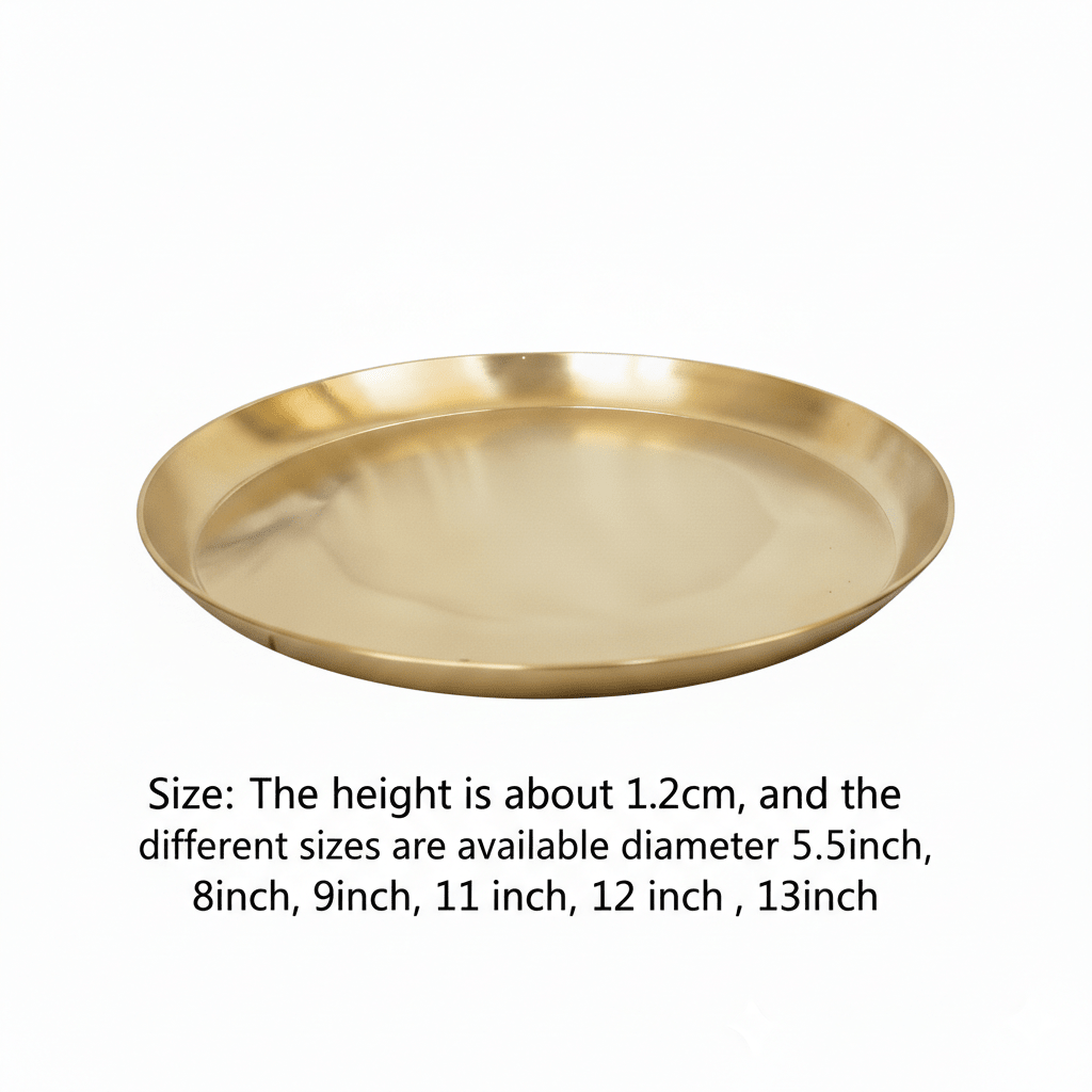 Handcrafted Brass Plate / Thali – Matte Finish - Royalstuffs.com