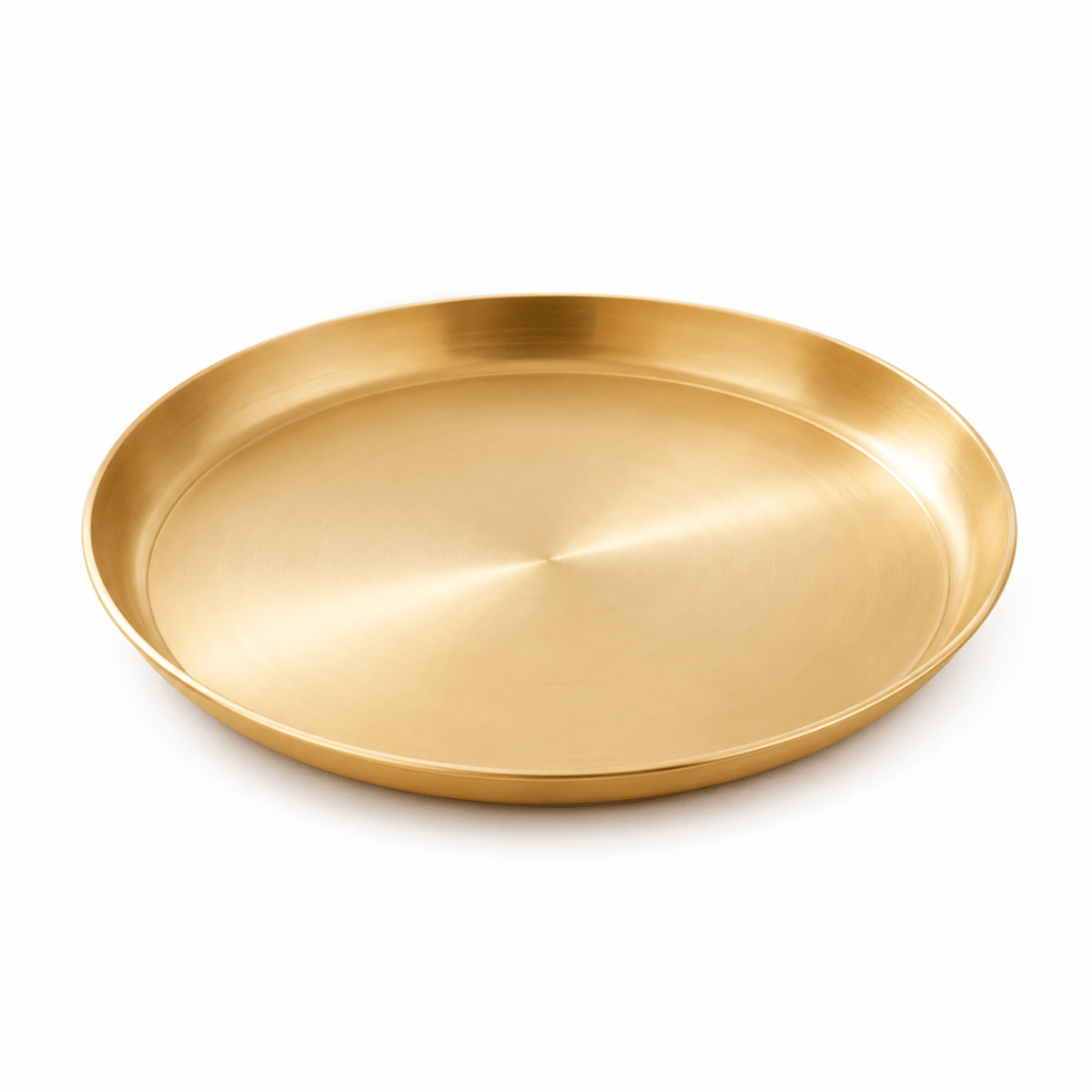 Handcrafted Brass Plate / Thali – Matte Finish - Royalstuffs.com