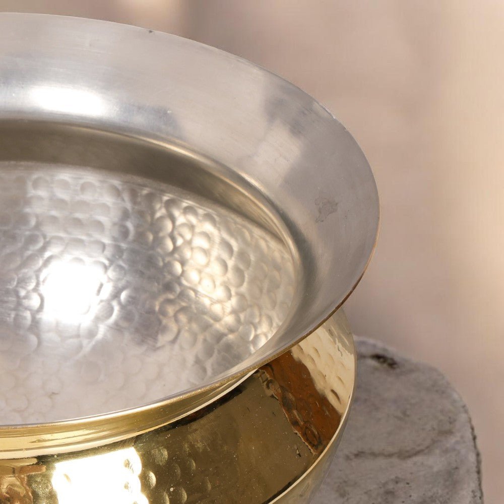 Authentic Brass Sipri Handi with Kalai Coating | Heavy Bottom Vessel | 4 Sizes - Royalstuffs.com
