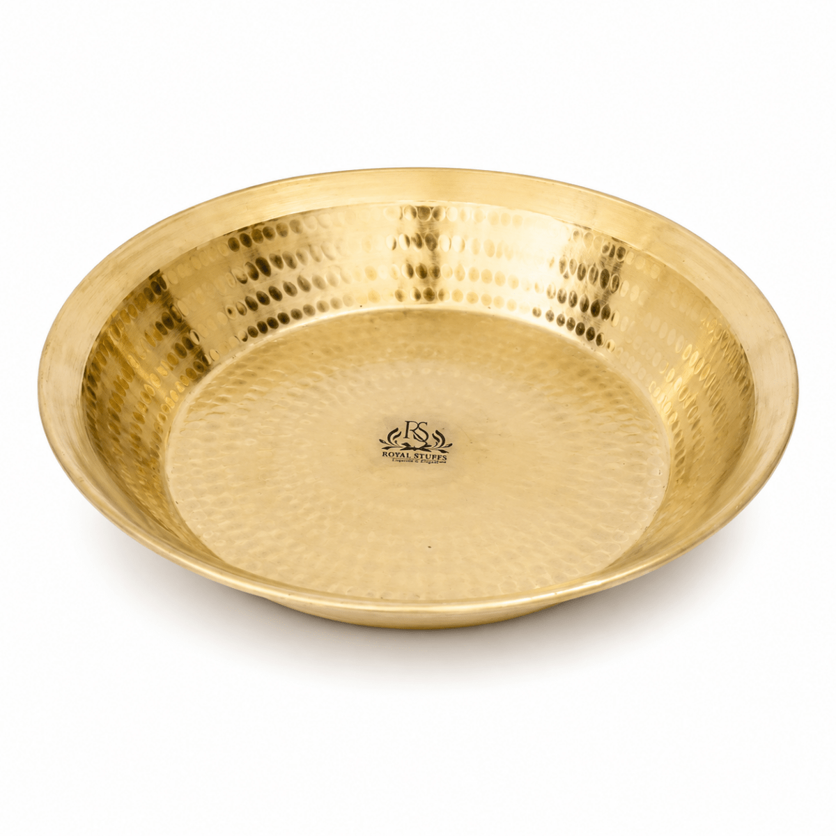 Handcrafted Hammered Brass Paraat (Parat) for Dough Kneading | RoyalStuffs - Royalstuffs.com