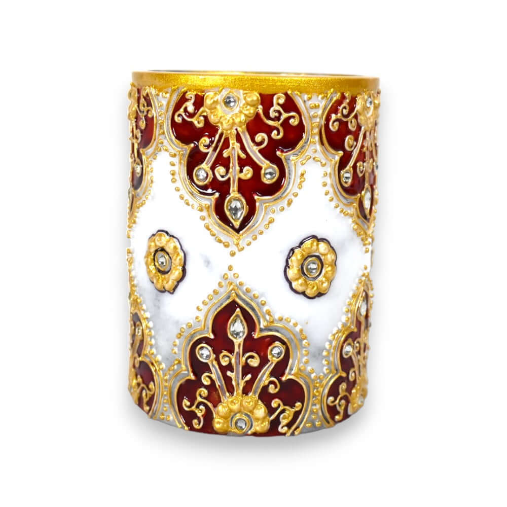 Handcrafted Marble Pen Holder 4 Inch Desk Organizing and Gift - Royalstuffs.com