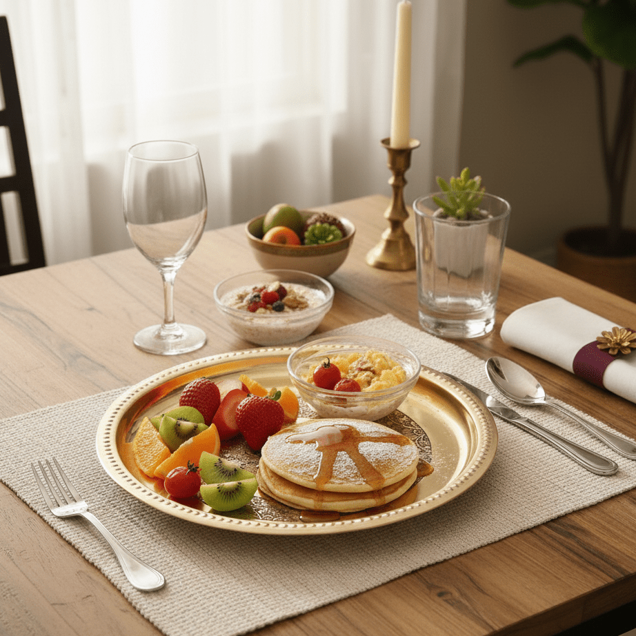 Handmade Pure Brass Plate Dish Embossed Design Round Shape Plate - Royalstuffs.com