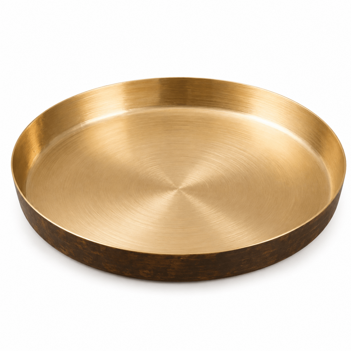 Handmade Pure Kansa Thali (Bronze Plate) – Traditional Indian Dinnerware | RoyalStuffs.com - Royalstuffs.com