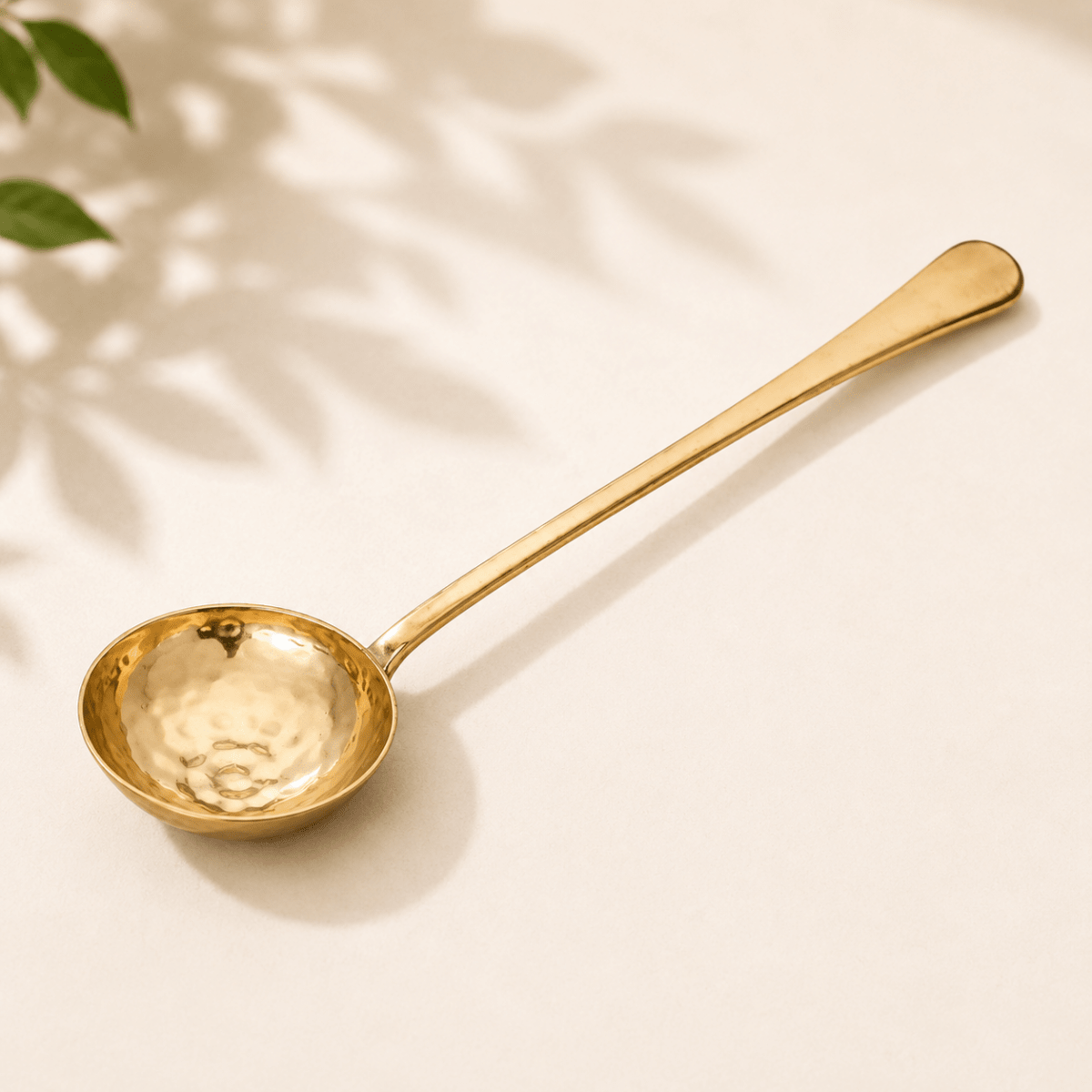 Heavy Brass Ladle Cooking & Serving Spoon – 14 Inch Traditional Long Handle Spoon | RoyalStuffs - Royalstuffs.com