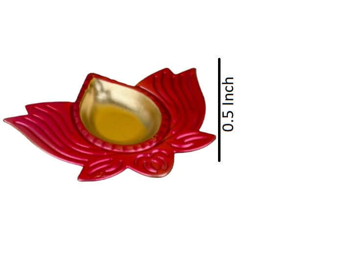 Set of 8 Brass Diyas for Diwali Puja, Festive Decor, Table Decoration, Return Gift, 800 Grams - Royalstuffs.com