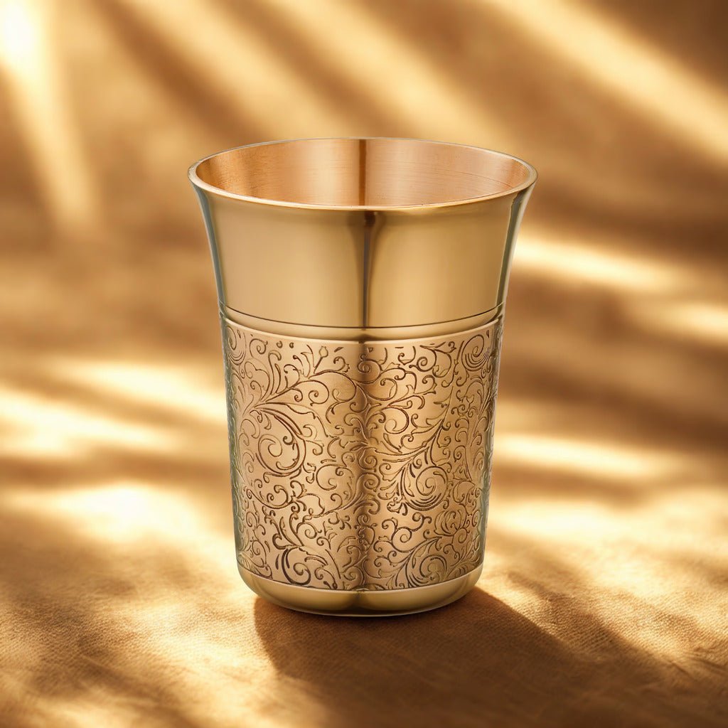Heritage Pure Brass Dinner Set with Thali – 6 Pcs - Royalstuffs.com